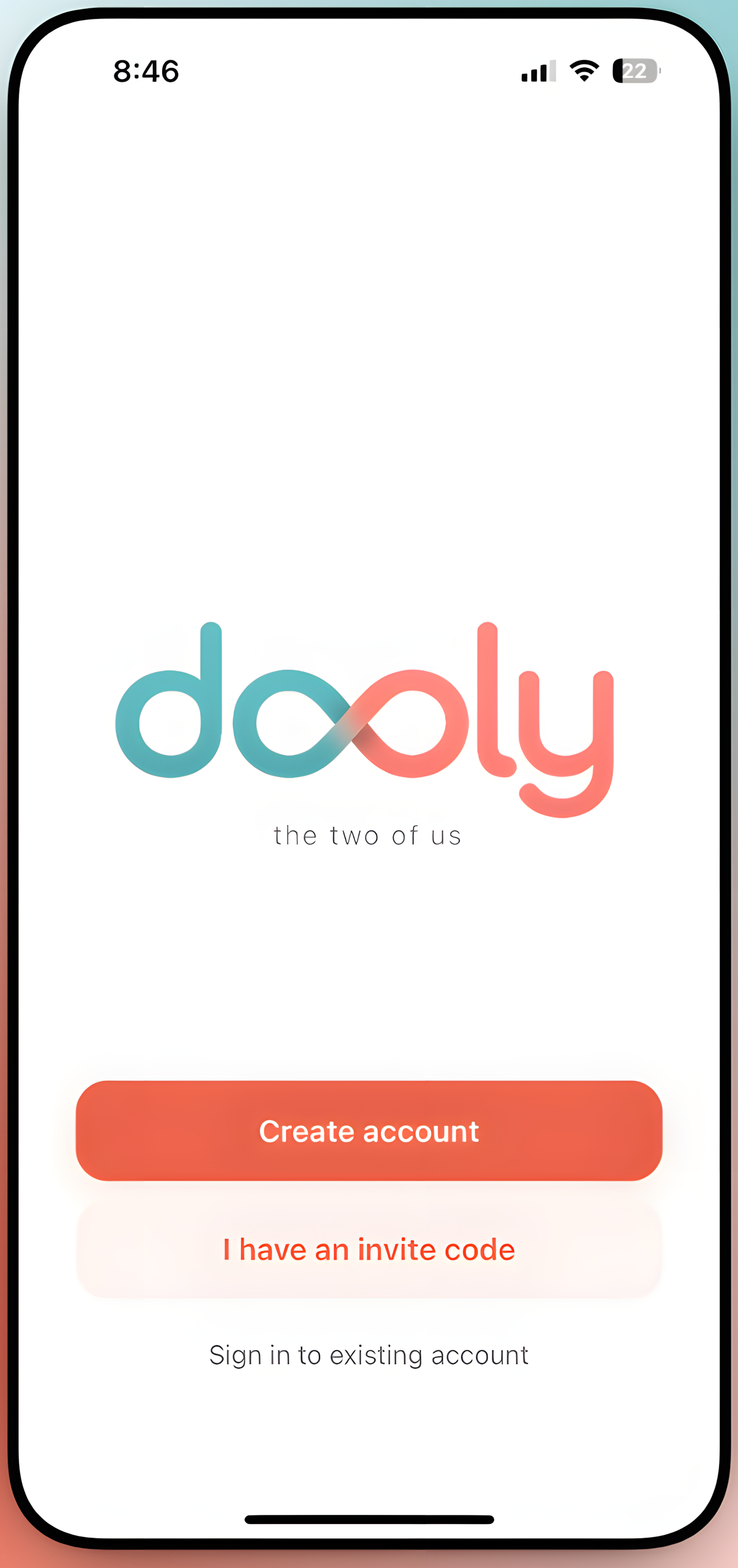 Login page — your private space starts here